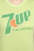 Junk Food T shirt 50/50 Tee 7 UP The Uncola LIGHT GREEN M (15" width)