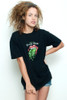 Used T Shirt Tee 100% Cotton You Make Me Really Sick / Rolling Stones Parody BLACK L (22" width)