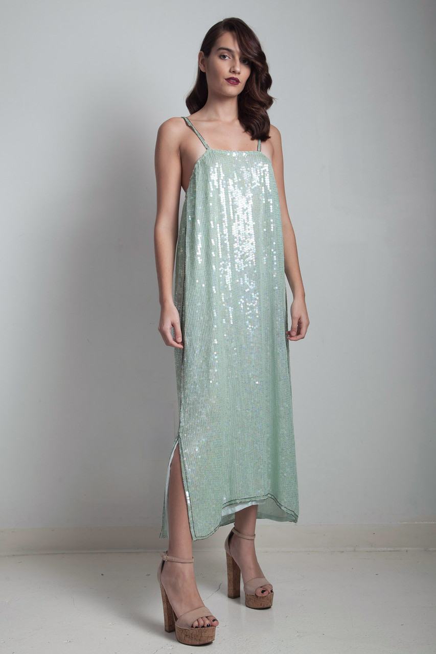 sparkly 70s dress