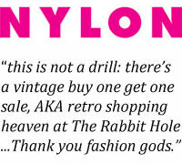 The Rabbit Hole vintage sale ... Thank you fashion gods.