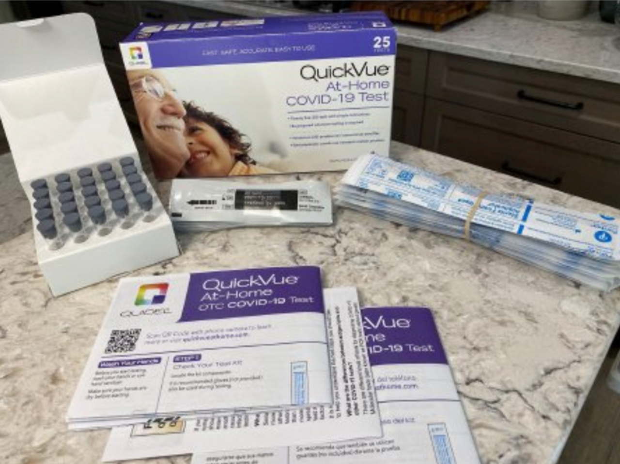 Quidel 20398 Rapid Test Kit QuickVue AtHome OTC COVID19 Test Direct