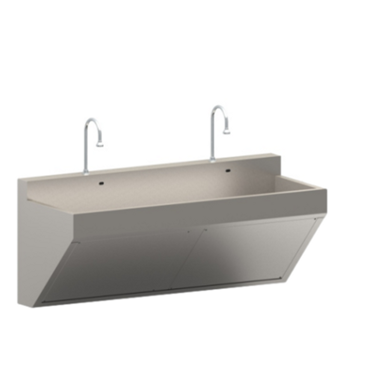 New Stainless Steel Scrub Sink With Eye/Face Wash - Whitehall Mfg