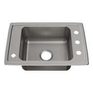 LI-3120-A Drop-In Stainless Steel Sink – 31.5" X 20.5" X 8.75" Deep, Double Bowl 60/40, 20 Gauge, With 3 Faucet Holes