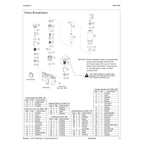 Parts Breakdown & Diagrams