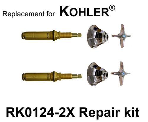 For Kohler RK0124-2X 2 Valve Rebuild Kit - Cross