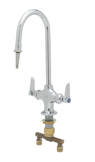 T&S Brass BL-5704-01 Lab Mixing Faucet Swivel/Rigid Gooseneck Serrated Tip