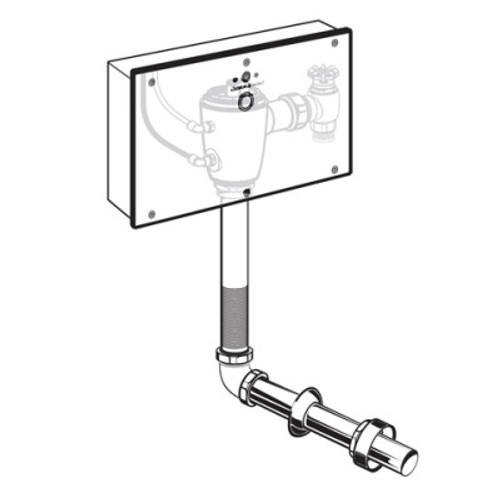 American Standard 606B311.007 Selectronic Concealed Toilet Flush Valve Wall Box Floor-Mount Back Spud 1.1 GPF