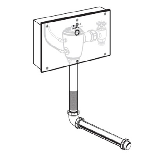 American Standard 606B322.007 Selectronic Concealed Toilet Flush Valve Wall Box Wall-Hung Back Spud 1.28 GPF