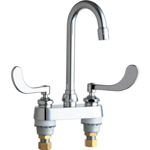 Chicago Faucets 895-317E35XKABCP Hot & Cold Water Sink Faucet