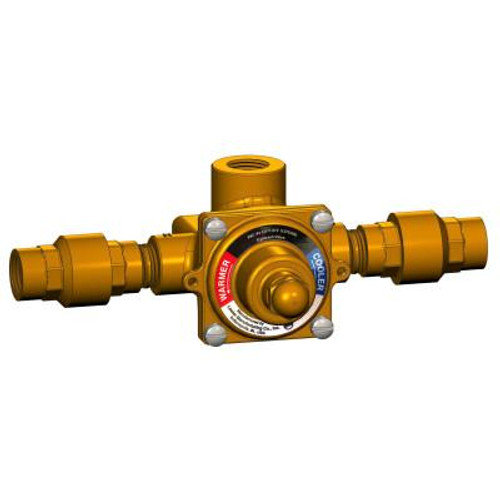 Lawler 84907-60 Model 911E/F Emergency Eye/Face Wash Valve 7gpm@ 30psi (1/2", 1/2") in Rough Chrome  *Shown in Rough Bronze*
