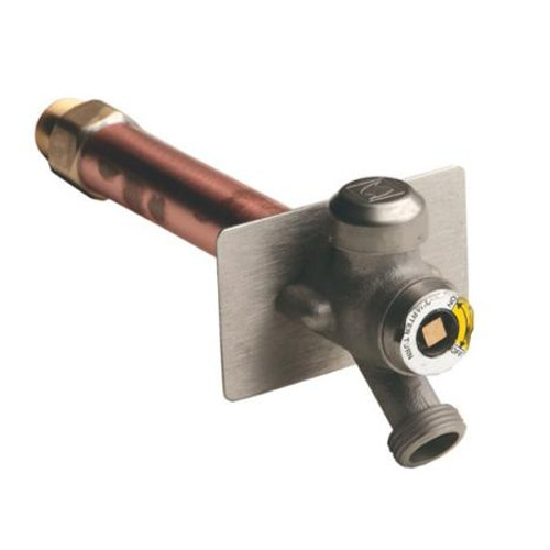 JAY R. SMITH 5609QT-18BP 3/4" Inlet Quarter-Turn Non-Freeze Wall Hydrant with Exposed Hose Connection