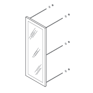 Metcraft A751-0001 A751 ADA Rear Mounted Mirror 12.25" X 24"