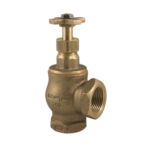 Champion 200RS-125Y Manual Brass Angle Valve With Rising Swivel 1-1/4"