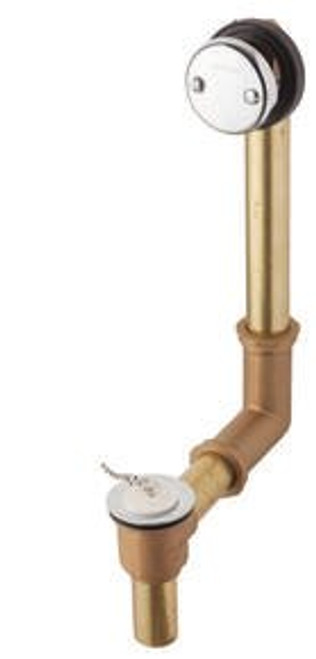 Gerber 41-896 Gerber Classics Chain & Stopper 20 Gauge Drain in Shoe for Standard Tub Chrome