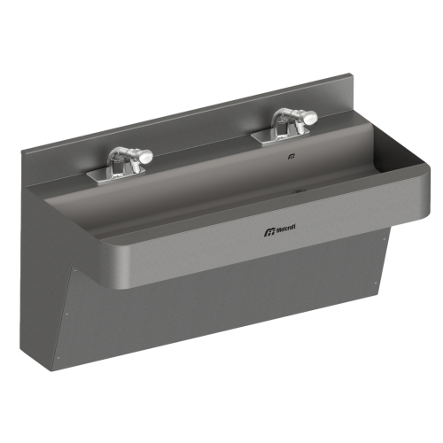 Metcraft 6942-2 Commercial Two Station Hand Wash Sink Handicap Fixture with Enclosed Trap.