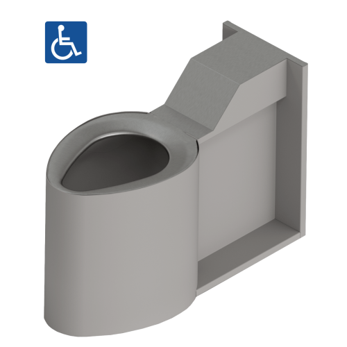 Metcraft HET4652-LR Ligature Resistant Handicap Toilet 10″ Rough-In for Floor Outlet Waste.