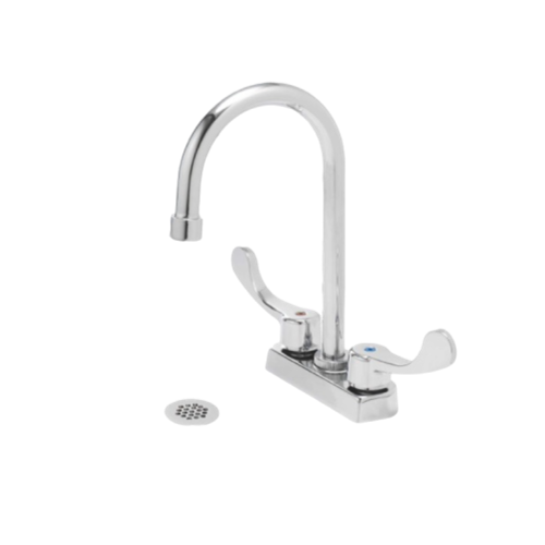 Gerber GC044555 Commercial Lavatory Gooseneck Faucet W/Wrist Blades & Grid Strainer