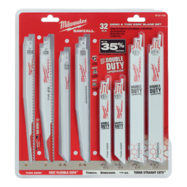 Milwaukee 49-22-1132 32PC SAWZALL Demo & THIN KERF Blade Set