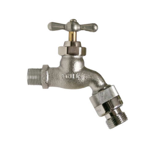 Prier C-168ST.50 1/2" MPT Anti-Siphon T-Handle W/Stuffing Box Hose Bibb Satin Nickel