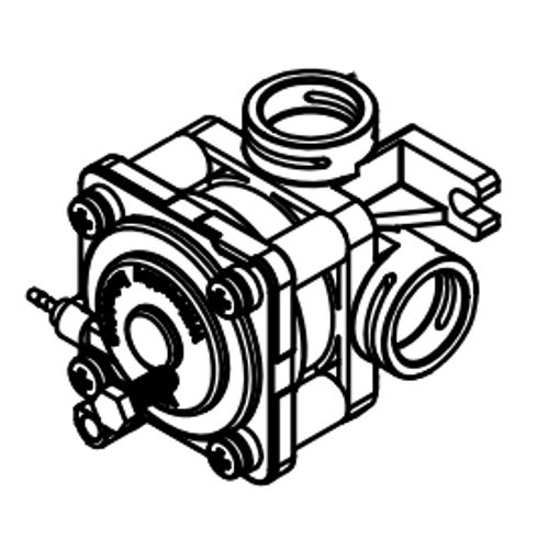 Willoughby 980403PL Pneumatic Self Closing Valve Assembly Left Plugged Port All Plastic (Hosebarb Is On Right Side)