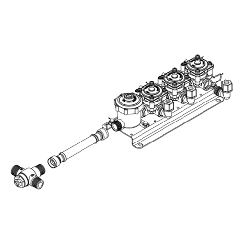 Willoughby 803105-3BW Battery Operated 3 Station Washfountain-Specific Mixing Valve