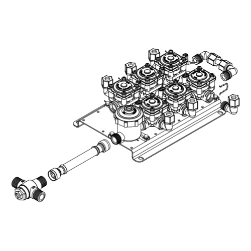 Willoughby 803105-6EW Electronic 6 Station Washfountain-Specific Mixing Valve