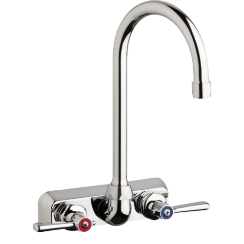 Chicago Faucets W4W-G2E35-369AB Wall-Mounted Manual Sink Faucet 