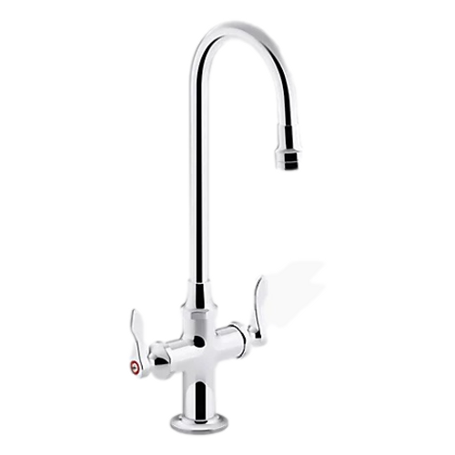 Kohler 100T70-4AKA-CP Triton Bowe 1.0 GPM Monoblock Gooseneck Bathroom Sink Faucet With Aerated Flow & Lever Handles Drain Not Included