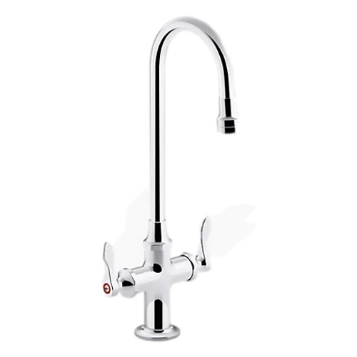 Kohler 100T70-4ANA-CP Triton Bowe 0.5 GPM Monoblock Gooseneck Bathroom Sink Faucet With Aerated Flow Drain Not Included