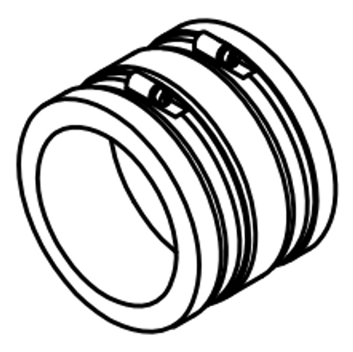 Willoughby 320113 TWC No-Hub Toilet Waste 1.6 GPF Banded Coupling 2 1/2" Stainless Steel Tube x 4" PVC Pipe