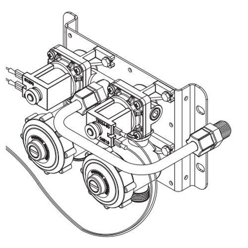 Willoughby E1L2115JOSM Electronic Dual Temp Valve Assembly 1.5 GPM Ligature Resistant Piezo Push Button In-Line Thermostatic Mixing Valve