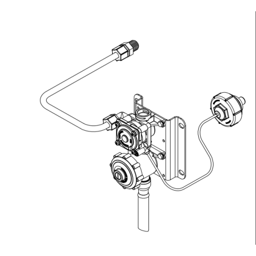 Willoughby PML1105GOED Pneumatic Single Temp Metering Valve Assembly 0.5 GPM For Drinking Fountain Ligature Resistant Pneumatic Push Button