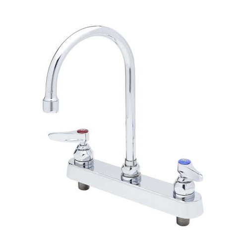 T&S Brass B-1142 Workboard Faucet 8" Center Deck Mount W/6" Swivel 