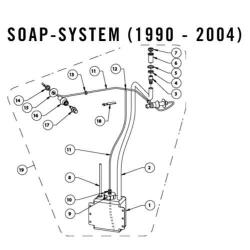 Bradley S09-075 Soap System Assembly
#19 in diagram