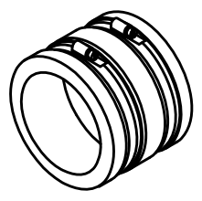 Willoughby 320117 TWC No-Hub Toilet Waste 1.28 GPF Banded Coupling 2 1/4" Stainless Steel Tube x 4" PVC Pipe