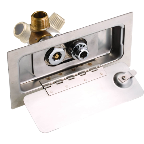 JAY R. SMITH 5518 Narrow Wall Warm Climate Hydrant Box W/ Concealed Hose Connection