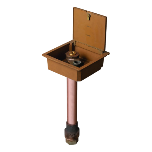 JAY R. SMITH 5814-02 2' Bury Depth 2" Inlet Non-Freeze Bronze Ground Hydrant With Cast Iron Box