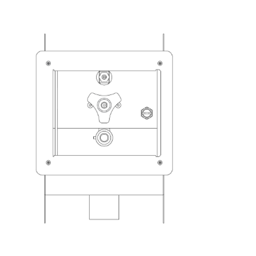 Bradley 7909A Recessed Hose Box with Cold Supply.