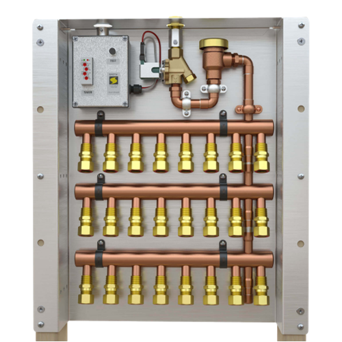 JAY R. SMITH 271FM-20-625-024 Flush Mount Enclosure Electronic Trap Primer Multi-Port 5/8" Outlet Assembly Primes 20 Traps 24 Volt