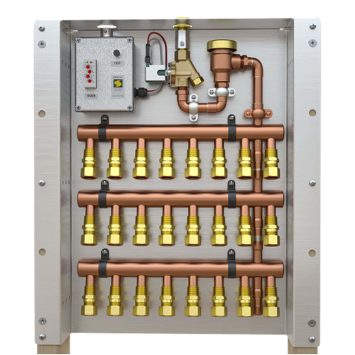 JAY R. SMITH 271FM-20-500-120 Flush Mount Enclosure Electronic Trap Primer Multi-Port 1/2" Outlet Assembly Primes 20 Traps 120 Volt