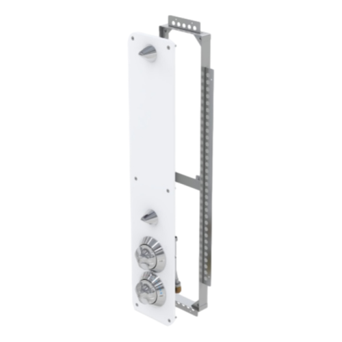 Whitehall Manufacturing WH418-FH-CSH Flush Mount Ligature Resistant Wall Shower w/ Fixed Head and Mounting Frame.