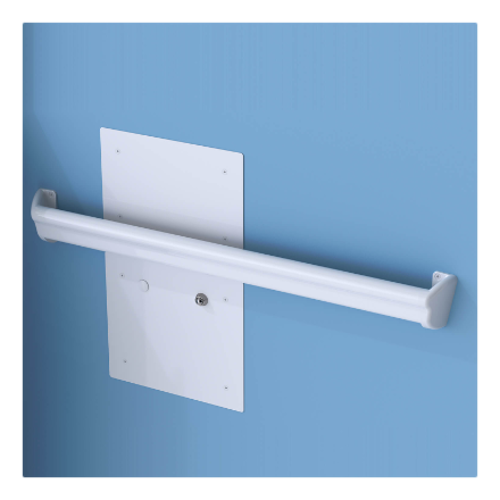 Whitehall Manufacturing WHD2898-SO-1.28-10 Ligature-Resistant Sensor Flush Valve Access Panel for Use with Grab Bar Snow White Enviro-Glaze Powder Coated.