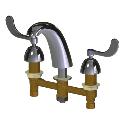 Chicago Faucets 405-317XKAB Deck-Mounted Manual Faucet With 8" Centers.