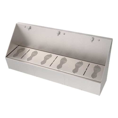 Whitehall Manufacturing WWD-3 Three User Wudu Stainless Steel Trough Wash Station.