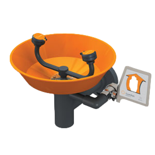 Guardian G1890 Wall Mount PVC Construction Stainless Steel Valve Eyewash