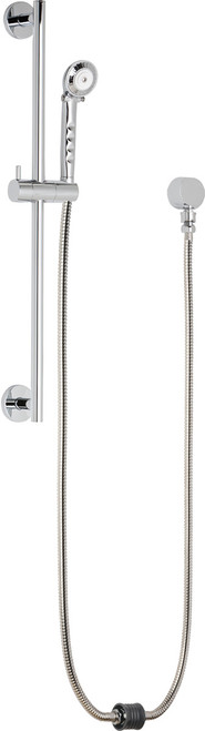 Chicago Faucets 151-LADCP Auto-Drain Hose and Hand Spray, 1.5 GPM with 24" Slide Bar