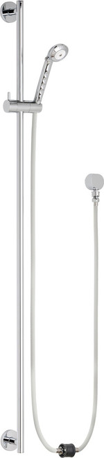 Chicago Faucets 153-175ADPVCW Auto-Drain Hose and Hand Spray, 1.75 GPM with 48" Slide Bar