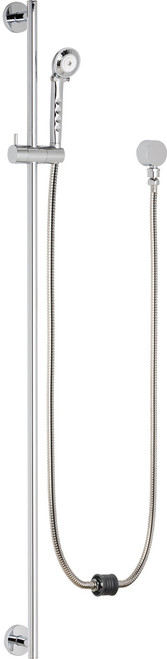 Chicago Faucets 153-LADCP Auto-Drain Hose and Hand Spray, 1.5 GPM with 48" Slide Bar