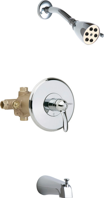 Chicago Faucets 1905-600CP Thermostatic/Pressure Balancing Tub and Shower