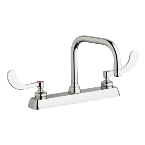 Chicago Faucets W8D-DB6AE35-317AB Deck Mounted Manual Sink Faucet